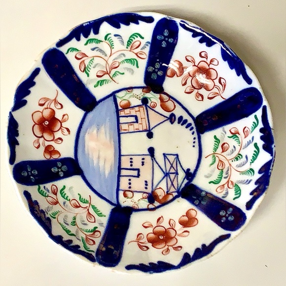 Early 1800s Vintage Gaudy Welsh Village Pattern 281 A Plate - Picture 13 of 15